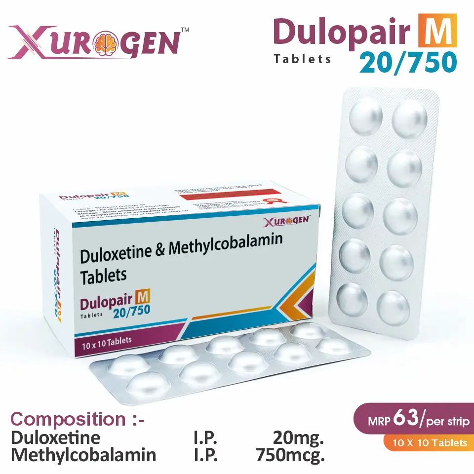Duloxetine 20mg + Methylcobalamin 750mcg Tablet at Best Price in PCD Medical Pharma for Depression & Neuropathy
